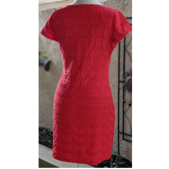 Max Studio Raspberry Bodycon Dress Textured Sz L - Picture 4 of 5